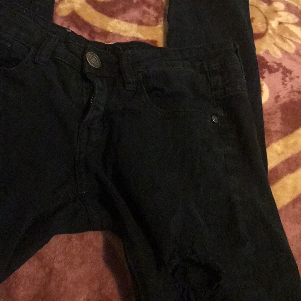 Black ripped jeans